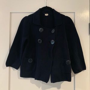 JCREW Navy Sweater Jacket - size S